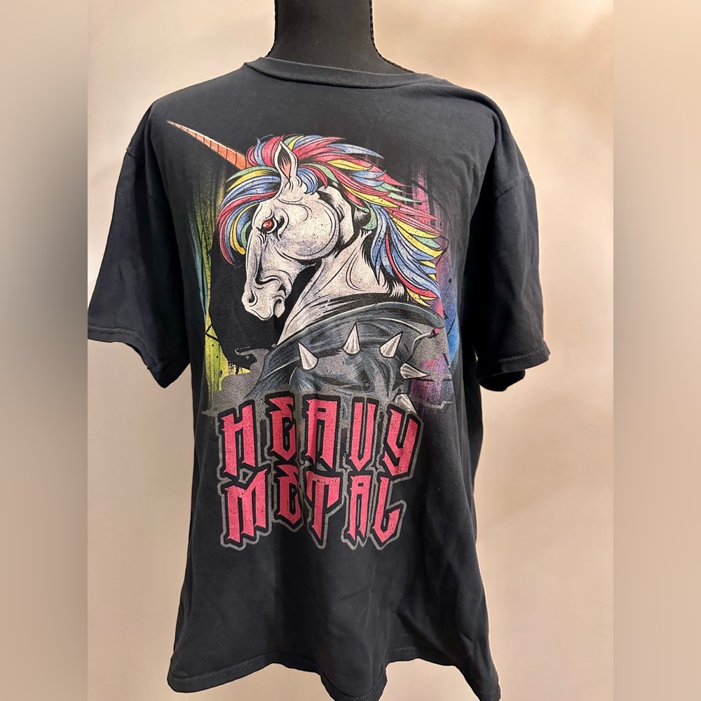 Heavy Metal Unicorn Graphic T-Shirt
